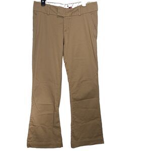 OLD COLLEGE INN Womens Flare Pants Stretch Cotton Spandex Size 11 Jr Khaki Tan